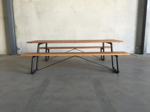 Custom outside table for residential client, Boomerang Beach